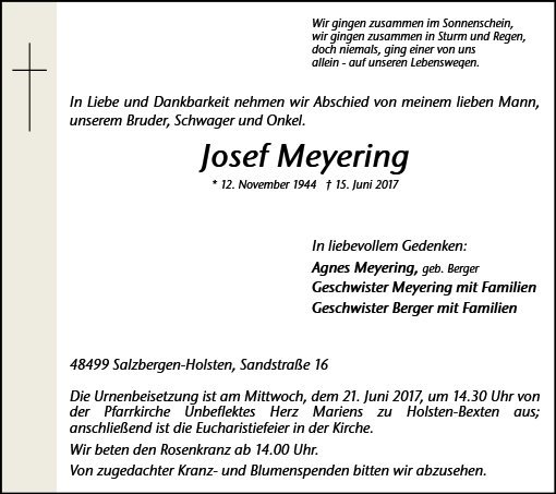Erinnerungsbild für Josef Meyering